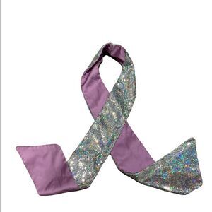 Silver Sequin Belt or Neck Tie NWOT